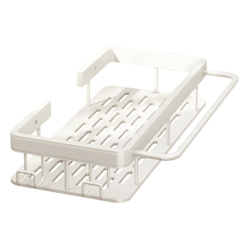 Rag Drain Rack Kitchen Shelf No Punching White Wall Multifunctional Seasoning Rack Household Sink Storage Rack