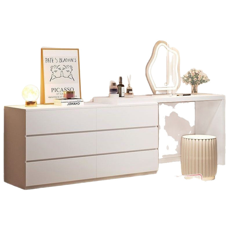Dressing table bedroom for homecasual chest of drawers all-in-one small apartment storage cabinet cream style desk retractable dressing table