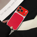 Suitable for iphone17pro lens large window lychee leather pattern mobile phone case apple 15 business case lychee pattern