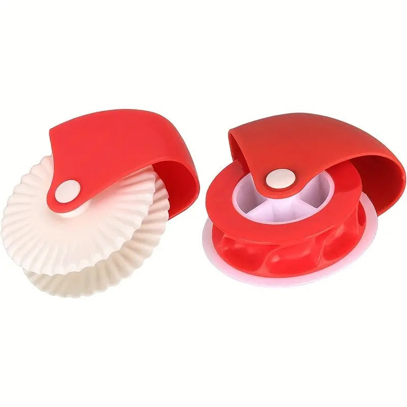 Multifunctional pastry cutting wheel pizza curling wheel roller knife manual twist wheel cutter baking tool cross-border