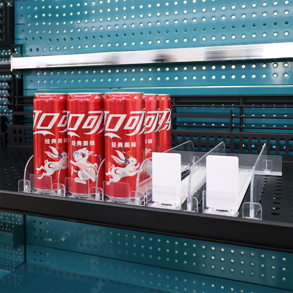 Beverage propeller Supermarket freezer Automatic beverage booster 3M glue fixed shelf soda propeller