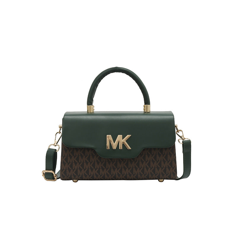 Women's bag 2025 new style shoulder chain crossbody color block fashionable textured large capacity factory direct small square bag