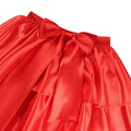 new satin cinched waist slimming cake skirt - high waist versatile bow party everyday midi skirt