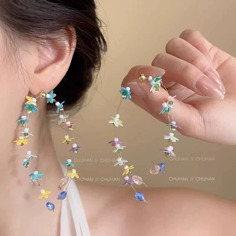 925 silver needle spring and summer flower earrings for women classy super fairy elegantbest selling earrings 2026 small fresh earrings