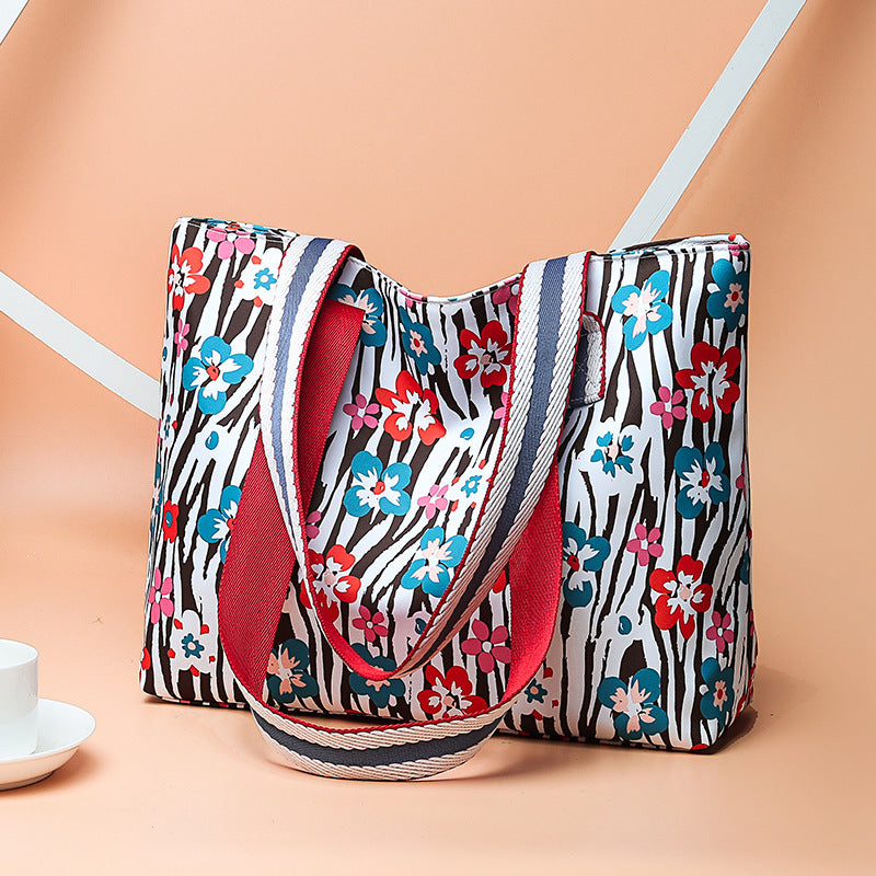 New arrival large capacity satchel bag fashioneasiest for matchprinting shoulder bag casualtrendy tote bag work clothingladieswear bag