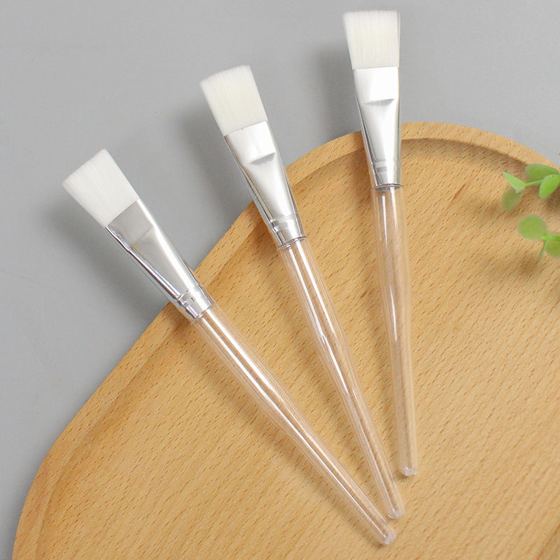 Adjustable facial mask brush, makeup brush, transparent rod, hollow rod, white brush, beauty length 165mm, concealer handy gadget