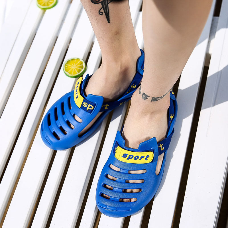 Cross-border beach cave wading shoes 2023 summer new men's shoes breathable personality student outdoor cool slippers wholesale