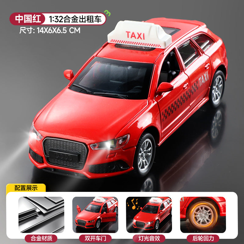 Large alloy taxi kids car thunderbird taximeter taxi model artificial sedan male 1-6 toy car