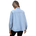 european and american new arrival cross-border e-commerce   independent website washed denim cardigan long sleeve jacket women's trendy style