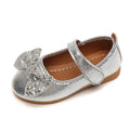Girls'  spring bowknot soft-soled princess leather shoes - velcro closure, korean style for little princesses (sizes for mid-to-large children)