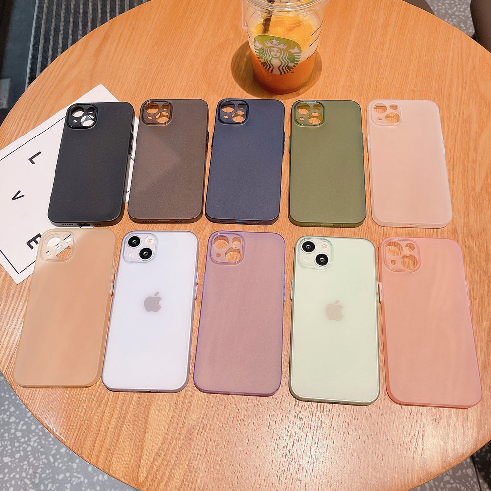 Suitable for iphone17pro ultra-thin frosted mobile phone case golden apple 15 heat dissipation fine hole 14 skin feel protective cover