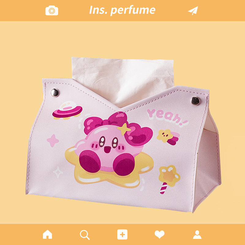 Foreign trade popular tissue box living room creative cute pumping carton car leather pumping box storage box napkin box