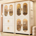 Installation-free thickened hanging clothes style foldable plastic storage cabinet for home bedroom layered kids clothes storage cabinet