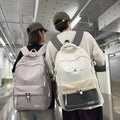 Backpack girl's friend: fresh, japanese-style school backpack - large capacity, cute color block design for middle and high school students