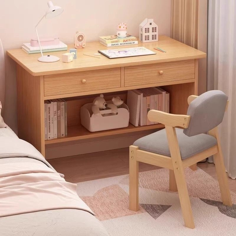 For home table cabinet combination student computer desk small apartment with bookshelf simple desk bedroom wall-mounted one-piece desk cabinet