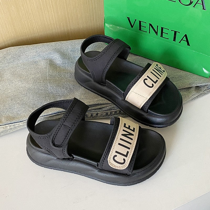Trending chunky platform sandals for women - summer outerwear, perfect with skirts, high-end style, 2025 new french-inspired versatile roman sandals