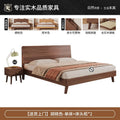 Oak solid wood bed casual1.8mfor home bedroom rental room thickened double bed master bedroom bed large bed