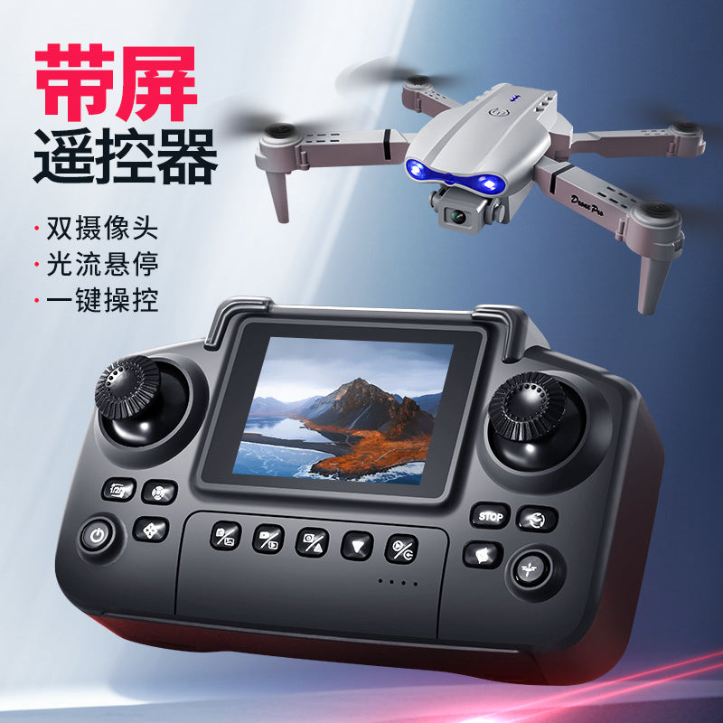 E88 e99 drone - screen control, remote control, dual camera aerial photography aircraft, optical flow positioning, lighting remote control airplane toy