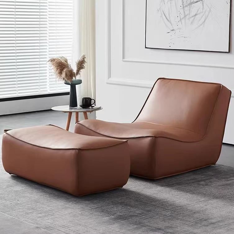 Italian lazy sofa living room can lie down and sleep bean bag sofa for home balcony leather sofa balcony double lounge chair