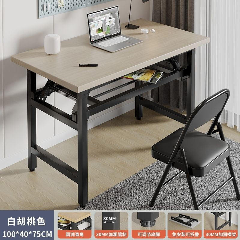 Foldable computer desk desktop desk casual modern home office table bedroom simple study table writing desk