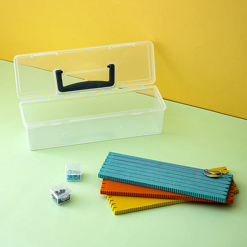 Portable Portable String Hook Storage Box Plastic Fishing Tackle Accessories Box Transparent Wire Winding Board Storage Outdoor Fishing Supplies