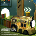 domino train kids educational automatic electric delivery vehicle building block toy gift for boys and girls