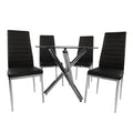 Tempered glass dining table set - modern luxury dining chairs - premium dining table and chair combination for home use