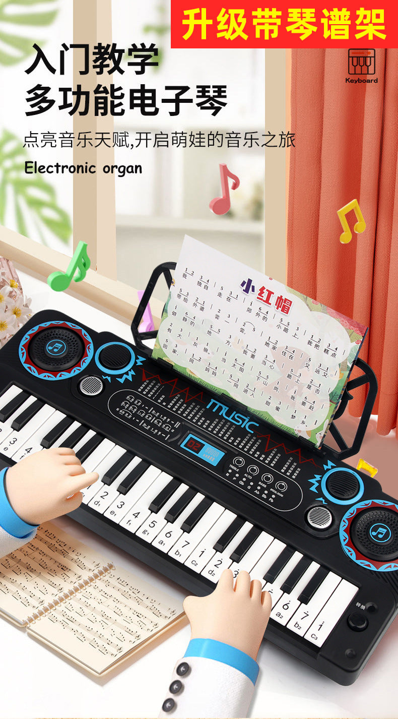 Children's multifunctional electronic keyboard toy, 37-key dual-mode simulated piano, beginner instrument gift for infants and toddlers