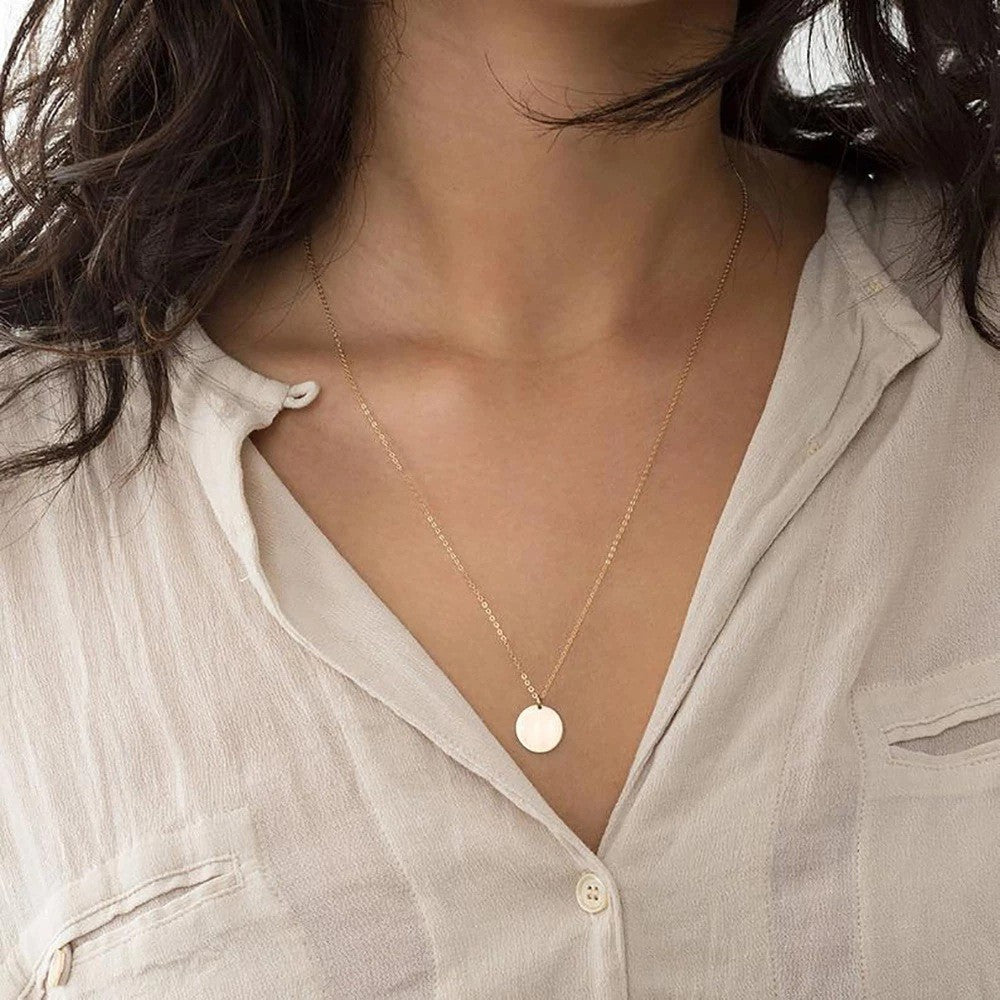 Stacking necklace for women, versatile, non-fading stainless steel pendant necklace, clavicle chain, niche versatile jewelry