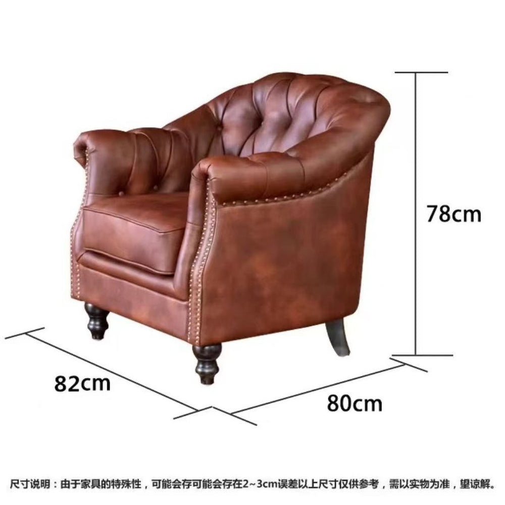 American retro tiger chair casual hotel bar cafe clothing store industrial style pull button single sofa chair