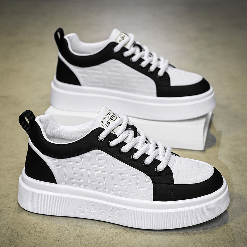 Men's spring breathable 2025 new thin casual white sneakers trendy korean style versatile men's athletic skate shoes