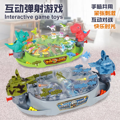 new arrival: desktop dinosaur two-player battle game - parent-child interactive combat, kids' ejection bead puzzle toy