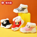 Baby cotton shoes for girls, ages 0-1-3 years, kids' winter fleece-lined thickened infant shoes, soft sole prewalker shoes for boys