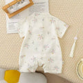 Infant chinese style romper - summer lightweight hanfu style - perfect for full month, first birthday, and baby shower - trendy bodysuit/rouge