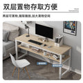 Desk, simple dining table, office desk, home double-layer desk, study desk, writing desk, minimalist computer desk, training table