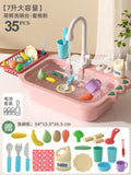 Kids dishwashing table play house kitchen toys electric wash basin sink simulated dishwashing toys cross-border new products