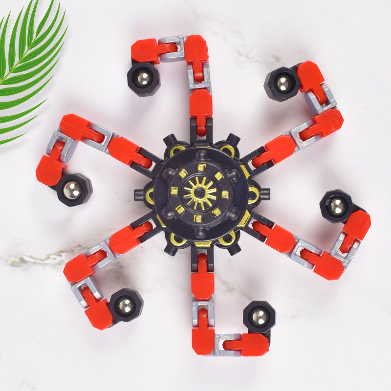 New arrival decompression fingertip mechanical gyroscope decompression finger gyroscope luminous gyroscope deformation cross-border toy douyin same style