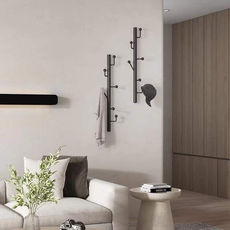 Wall-mounted coat rack, freestanding wall hanger, no-drill wall-mounted clothes rack, clothing store display rack