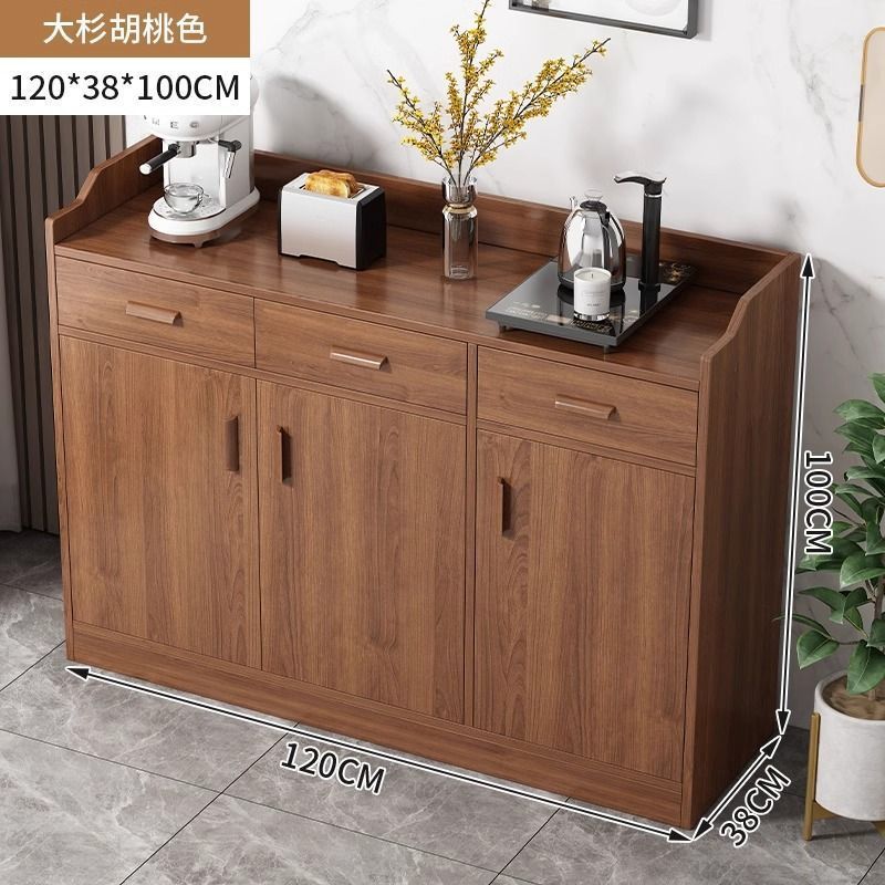 Solid wood tea cabinet, dining side cabinet integrated against the wall, new household kitchen cabinet, dining preparation cabinet, locker, storage cabinet