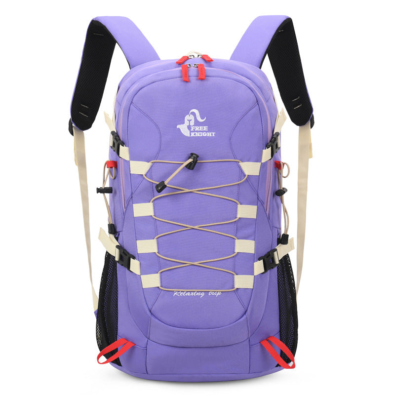 Cross-border mountaineering bag 40L waterproof Oxford cloth mountaineering bag, men's and women's outdoor sports backpack with rain cover