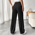 Ready-to-ship european and american style  commute-friendly, slimming, spring/summer high-waisted wide-leg pants - versatile casual suit pants/trousers
