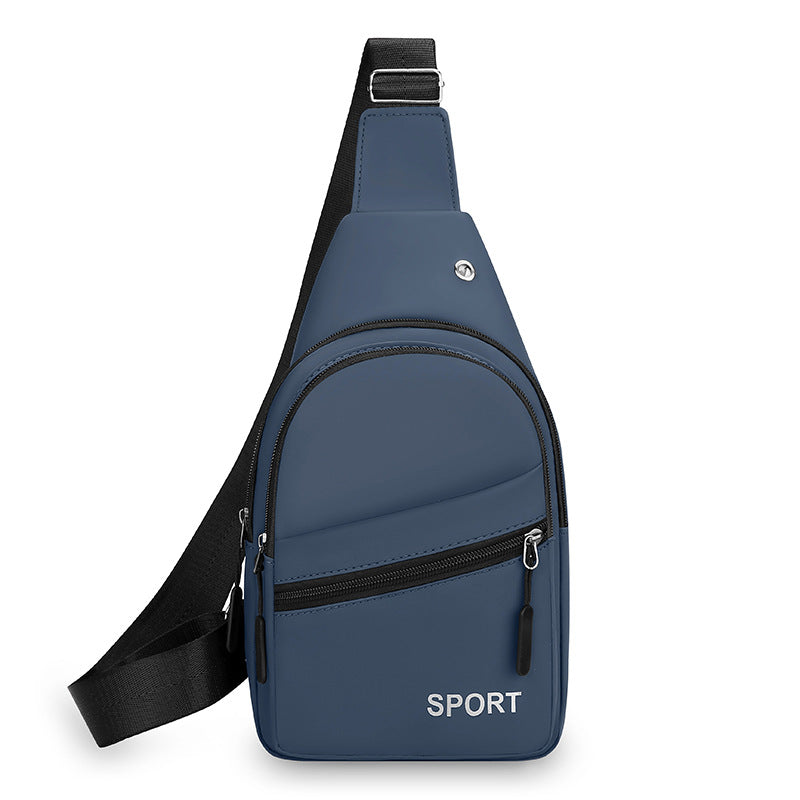 Simple breast bag men's bag new business leisure shoulder bag texture chest bag foreign style versatile oblique span bag