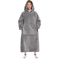 Thickened nightgown fleece lazy pullover tv blanket flannel pajamas hooded long120cm150cm