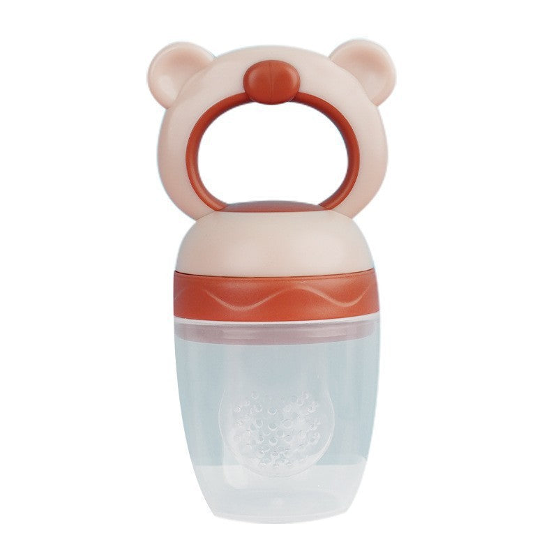 English card baby bite music fruit food supplement baby feeding food grade silicone food supplement tool fruit and vegetable music