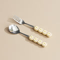 Cute and creative stainless steel cake & dessert spoons & forks - adorable animal fruit forks & coffee spoons - home tableware