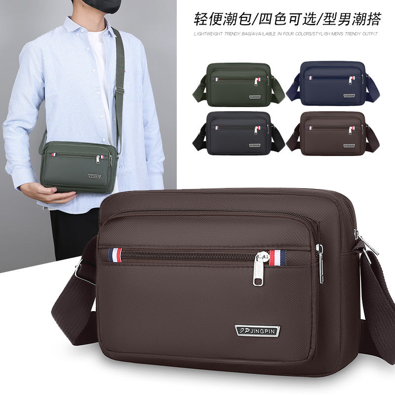 Foreign trade men's shoulder bag outdoor fashion trend messenger bag leisure business business wallet multi-layer storage bag