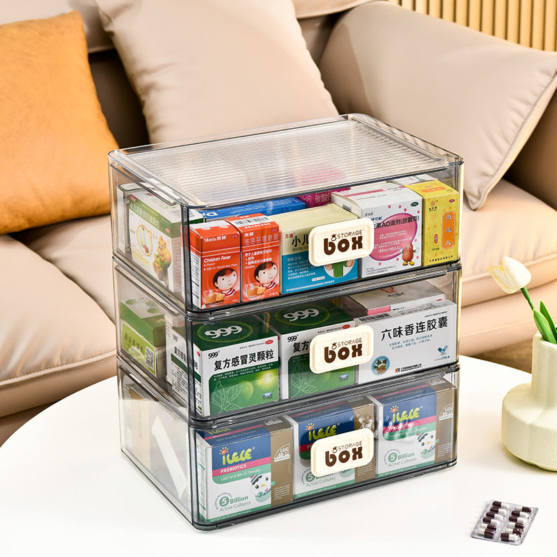 Large Portable Drug Storage Box Drawer Drug Storage Cabinet Household Shelf Multi-layer Medical First Aid Kit
