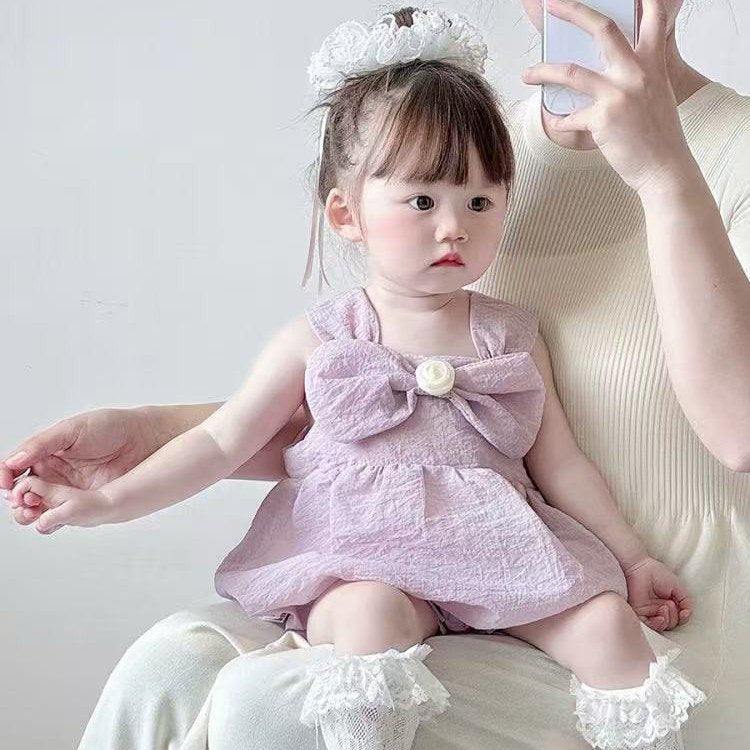 Summer full moon baby clothes baby summer one-piece baby girl suspenders thin newborn baby clothes outwear rompers