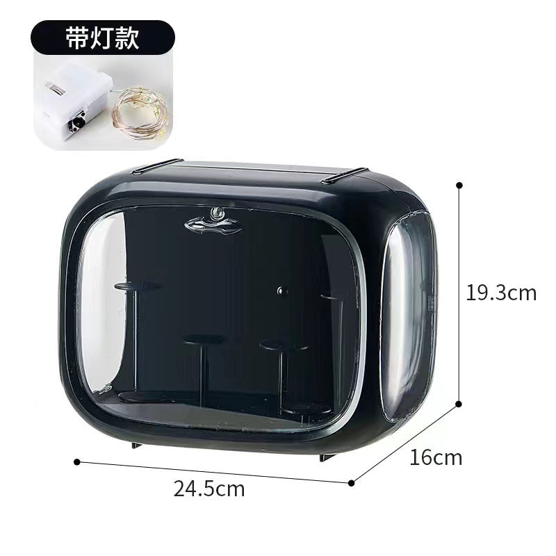 Blind box new POP MART figure storage box with lamp desktop display stand acrylic cartoon plastic space capsule