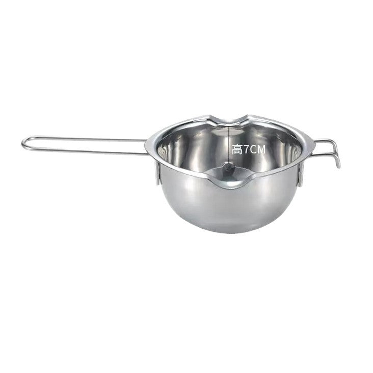 Export stainless steel chocolate melting pot wax melting pot water melting bowl heating small milk pot for home baking utensils